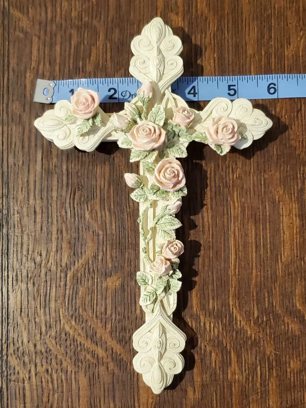 Roses and Doves 2pc Cross with base